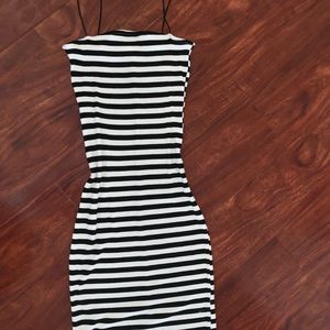 Black and White striped dress